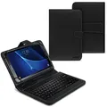 NAUC Tablet Tasche kompatibel für Samsung Galaxy Tab A 10.1 2016 T5800 T585 USB Tastatur Keyboard Hülle Cover Schwarz