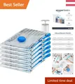 Robuste Vakuumbeutel für Kleidung im 6er Set - Jumbo, platzsparend inkl. Pumpe