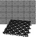BigDean 24x Rasengitter Paddockplatte SCHWARZ 50x50 cm Reitplatzmatten Rasenmatten Rasenwaben Kiesgitter Parkplatzrasen 6 m²