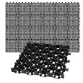 BigDean Rasengitter 24x Rasengitter Paddockplatte SCHWARZ 50x50 cm, 50x50 cm, Set, 24-St., Rasengitter, UV-Beständig, Leichtverlegbar, Belastbar, Erosionsschutz