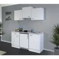 Flex-Well Singleküche "Wito", mit E-Geräten, Gesamtbreite: 150,5 cm - weiss