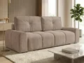 Schlafsofa Fluffy mit Schlaffunktion und Bettkasten - Bonellfederkern, Chenille-Bezug, große Liegefläche 195x145 cm, modernes Polstersofa & Bettsofa, weich & voluminös Sofa (Cappuccino (Vibe 21))