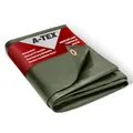A-TEX® Abdeckplane 260g/m² (Grün, 2 x 3 m) | Verschiedene Stärken, Größen und Farben wählbar | Plane mit Ösen | Gewebeplane Gartenplane BAU Zelt Holzplane | wasserdicht | reißfest | UV-stabilisiert