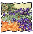 Damen grün Seidentuch 90X90 cm Impressionismus Kunstdrucke Malerei Silk Shawl...
