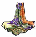 Prettystern Damen Grün Seiden-Tuch Kunstdrucke Van Gogh Schwertlilien Iris P962