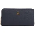 Tommy Hilfiger Geldbörse TH EMBLEM LARGE ZA, mit TH-Emblem vorne blau