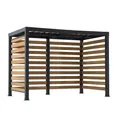 Sunjoy Stahl Pergola/Pavillon MARAO - 191cm x 313cm, schwarz/braun