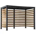 Sunjoy Stahl/Holz Pergola / Pavillon 2x3 MARAO - 191cm x 313cm - Schwarz/Braun