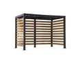 Sunjoy Stahl Pergola/Pavillon MARAO - 191cm x 313cm, schwarz/braun