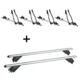 4x Fahrradträger SAGITTAR + Alu Dachträger RB003 kompatibel mit für Alfa Romeo Stelvio (5Türer) ab 2017