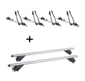 4x Fahrradträger SAGITTAR+Alu Dachträger RB003 für für Alfa Romeo Stelvio 5Tür a