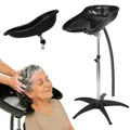 Altéax Mobiles Waschbecken Friseur Oval Ergonomischen Design Kann es Auch haarwaschbecken für bettlägerige - Haare Waschen im Bett - Altéax Tragbarer Kopf Waschmittel