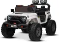 Elektrisches Kinderauto Beneo Motors OFFRIDE 4x4 Zweisitzer 24V, weiß, MP3-Player mit USB/AUX-Eingang, 4x4 Antrieb, Lithium-Akku, große EVA-Räder mit Hinterradfederung, Fernbedienung, LED-Lichter