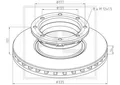 2x Bremsscheibe PE Automotive 016.663-00A M12x1,5 für MERCEDES ATEGO TOURINO 510