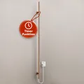BELVIT elektrischer Handtuchtrockner 150 cm 60 W mit Timer & 2 Heizstufen – Handtuchwärmer elektrisch, Wandmontage, 2 Haken, Badheizkörper
