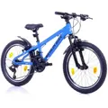 Kinderfahrrad 20 Zoll MTB mit Alurahmen - Ideales Geschenk für Kinder , Blau - Blau