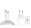 Ventarent Schnellladegerät USB C für iPhone 17+16+15 /Pro/Max/e/Air/Plus/iPad USB-Ladegerät (2,22 mA, Set, 2-tlg., 1 x Adapter 20 Watt + 1x Ladekabel USB-C auf USB-C 1 Meter, Fast Charging)