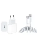 Ladeset [Ladekabel USB-C auf USB-C, 100 cm + Adapter USB-C]