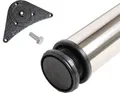 Möbelfuss Edelstahl Optik einzeln 710mm Höhe ø 60mm Tischbein Möbelbein Stahl