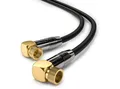 deleyCON deleyCON 1m SAT Kabel gewinkelt Antennenkabel Satellitenkabel SAT-Kabel