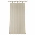 Loberon Gardine Velloran - Natürlicher Look - Leichte Strukturwebung - Dekorative Bindebänder - Vorhang - Sichtschutz - Leinen, beige