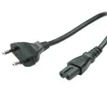 Netzkabel C7 2-polig 1m Euro-Flachstecker schwarz VALUE