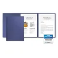 3 Stück 3-teilige Bewerbungsmappen Blau in feinster Lederstruktur