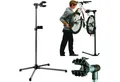 FISCHER Fahrrad Fahrrad-Montageständer Profi Fahrrad Montageständer 30kg 360° Grau (Set), Werkstatt Reparaturständer Fahrradständer höhenverstellbar auch E-Bike