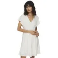 ONLY Sommerkleid ONLSANDRA S/S V-NECK DRESS mit Stretch weiß M