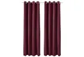 Beautissu Vorhang 2er Set Thermovorhang Gardine Bordeaux Amelie TO, 140x245cm, Ösenvorhang isolierend Kälte- & Hitzeschutz Vorhang Wohnzimmer