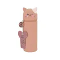 Lulubug Silikon Federmäppchen Katze | Federtasche aus weichem Silikon für Stifte | Federmappe und Stiftehalter | Mäppchen Tiere, Schlampermäppchen
