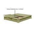 Gartenpirat Sandkasten aus Kiefernholz imprägniert Sandkasten KDI Aufbau mit Stecksystem, TÜV Geprüft