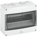 Spelsberg Sicherungskasten AK 12, wasserdicht IP65 für außen, 12 Module, 1-reihig, mit transparenter Tür, für Aufputz