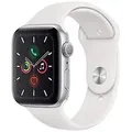 Apple Watch Series 5 44 mm Aluminiumgehäuse silber am Sportarmband weiß [Wi-Fi]