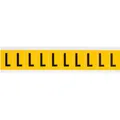 Brady 1530-L, B-946, Vinyl, Buchstabe L, Schwarz auf Gelb, 22 x 38mm, Schrifthöhe 25mm(25 K. á 10 (1530-L)