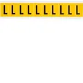 Brady, 1530-L, B-946, Vinyl, Buchstabe L, Schwarz auf Gelb, 22 x 38mm, Schrifthöhe 25mm(25 K. á 10 E.)