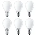 6 x Philips LED Filament Leuchtmittel P45 Tropfen 6,5W = 60W E14 806lm warmweiß