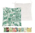 JACK Outdoor Motiv Stuhlkissen 38x38cm Lounge Kissen Auflage Wasserfest Sitzkissen Garten Lotus Effekt, Farbe:Palmenblätter