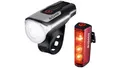 SIGMA SPORT Akku-LED-Leuchtenset "Aura 80 USB / Blaze" schwarz, 80Lux