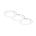 Briloner Jeft 3er Set LED Einbaustrahler 230V, Flach, 9 cm Durchmesser, Neutralw