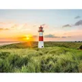 living walls Fototapete Leuchtturm Sylt, glatt, Motiv, abstrakt, naturalistisch, Dünen Tapete Strand Fototapete Wohnzimmer Tapeten Flur Design Optik blau|bunt|grün|rot