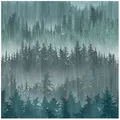 Tadessi Fototapete TADESSI Waldtapete M1-No.11586 Tapete Landschaft Blau Grau