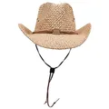MFH Strohhut Fasching Cowboyhut Westernhut Sonnenhut