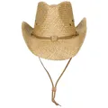 FOX Outdoor Hut Cowboy Mann Frau Aus Stroh Strawhat Hellbraun