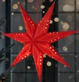 BRUBAKER LED Stern 3D Weihnachtsstern zum Aufhängen - LED Papierstern mit Timer, Batteriebetrieben und Beleuchtet, LED fest integriert, Warmweiß, 60 cm Adventsstern mit modernem Muster - Leuchtstern Deko Weihnachten