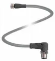 Pepperl+Fuchs 200186 Sensor-/Aktor-Steckverbinder M12, M8 Stecker, gewinkelt, Buchse, gerade 5.00m Polzahl Sensoren: 3 1St.