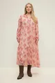 Studio Untold Minikleid Maxikleid A-Line doppellagig Paisley Print Langarm