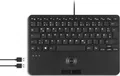 Perixx Kabelgebundene Mini-USB-Tastatur mit Trackball Scherentasten Tastatur Touchpen Optisch QWERTZ USB 2.0 (PERIBOARD-526 H DE)