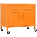 vidaXL Lagerschrank Orange 60x35x56 cm Stahl