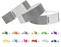 1000 Eintrittsbänder aus Tyvek - Party Einlassbänder, Securebänder, Festival Armbänder, Kontrollbänder für dein Event (Silver, 1000 Pack)